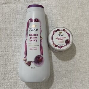 Dove Frosted Plum Berry Body Wash limited Edition Holiday 2 Piece Set RARE